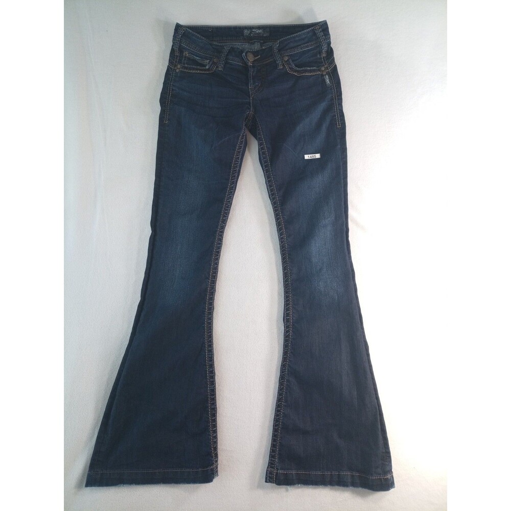 Silver Jeans Co Flare Bootcut Jeans Womens 27x35 Dark Wash Low Rise (P)